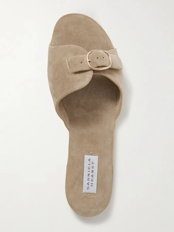Gabriela Hearst - Briar Suede Slides - Neutrals - Image 5