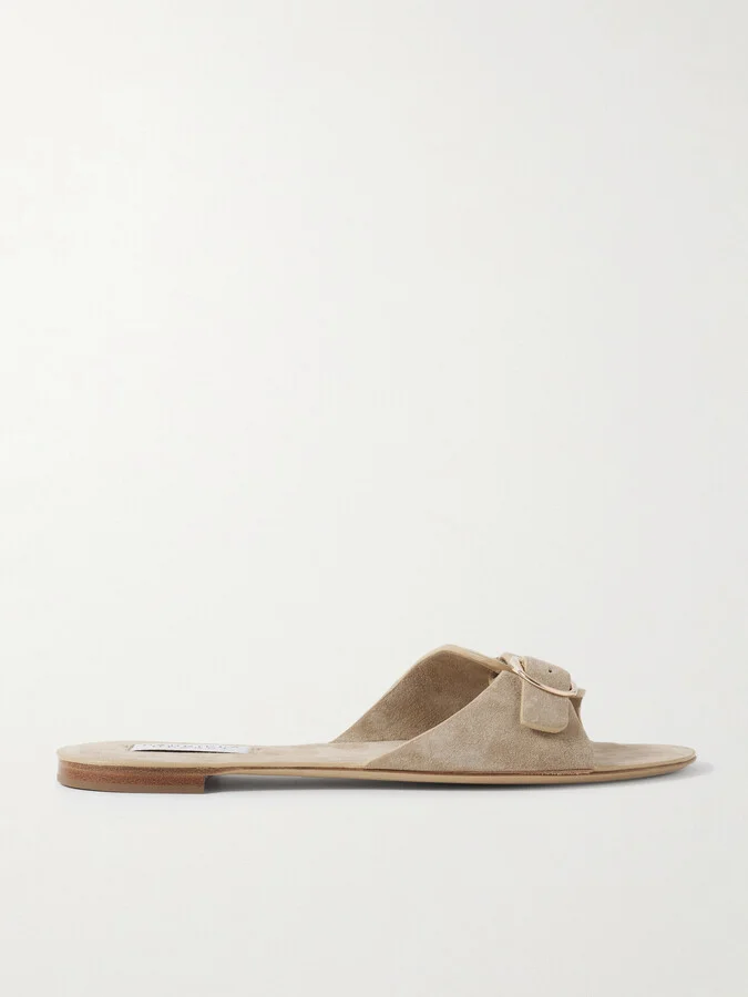 Gabriela Hearst - Briar Suede Slides - Neutrals