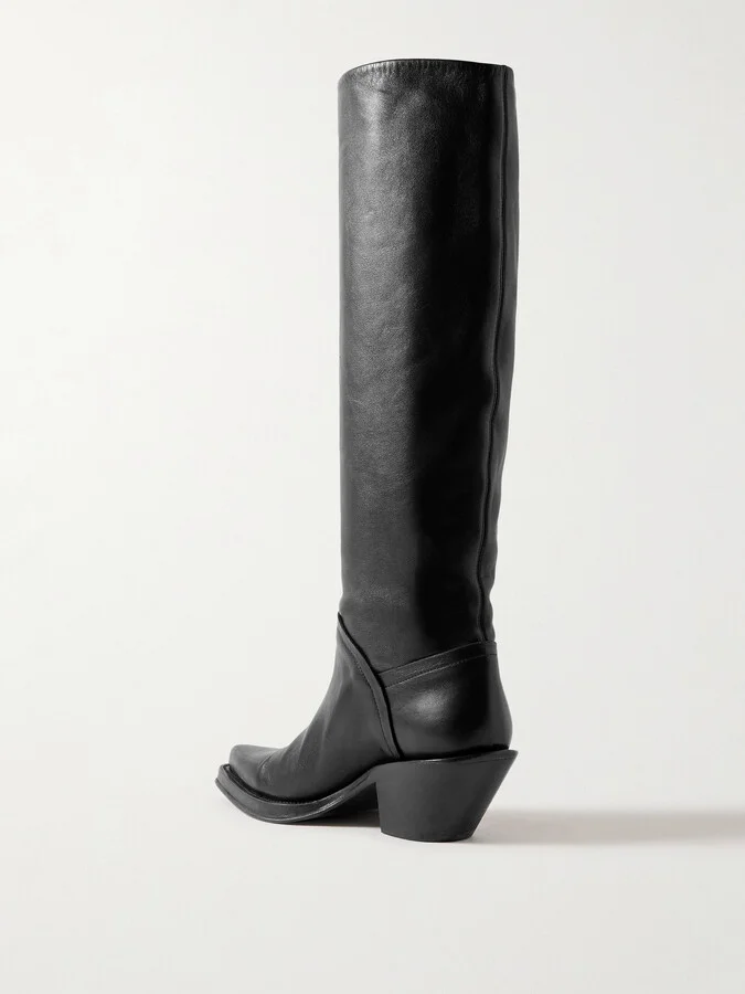 Gabriela Hearst - Camero Leather Knee Boots - Black - Image 3