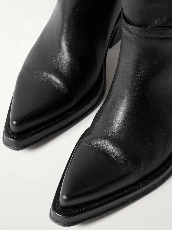 Gabriela Hearst - Camero Leather Knee Boots - Black - Image 4