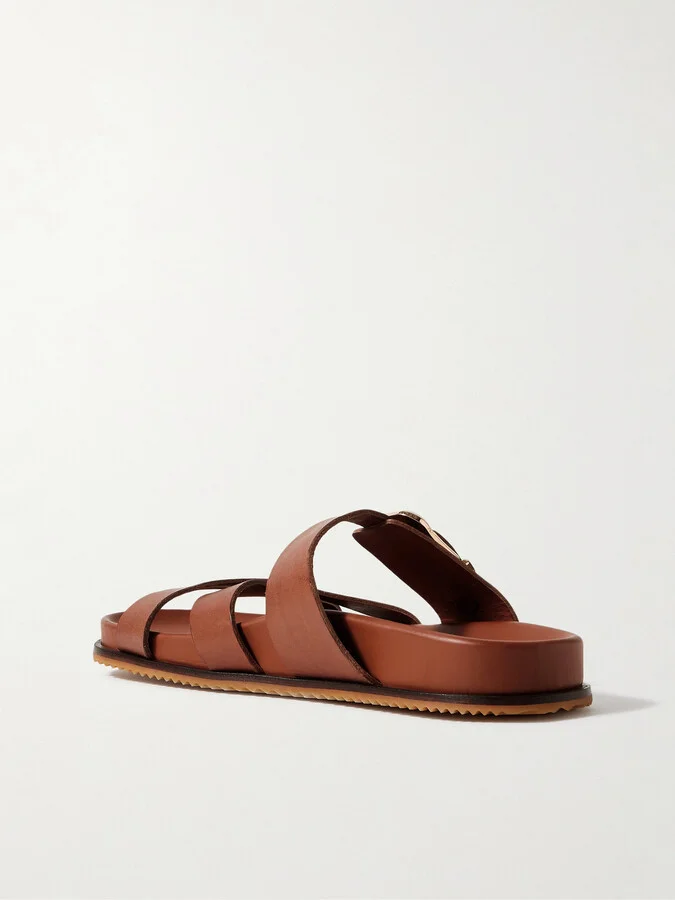 Gabriela Hearst - Circe Leather Slides - Brown - Image 3