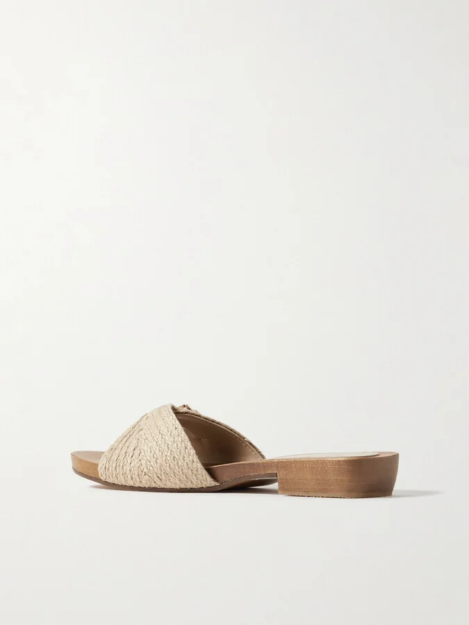 Gabriela Hearst - Clover Buckled Jute Slides - Ivory - Image 3