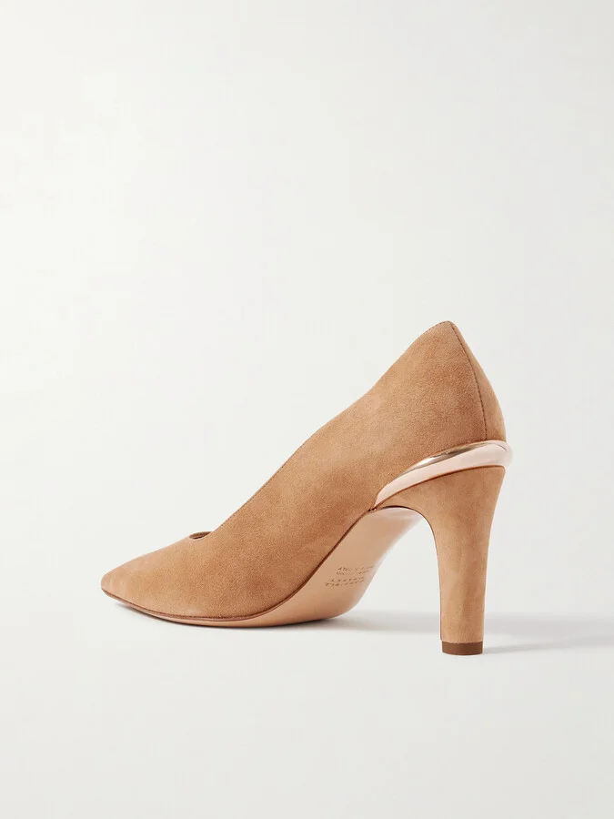 Gabriela Hearst - Edwina Suede Pumps - Neutrals - Image 3