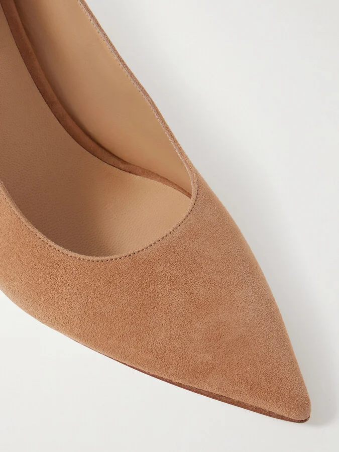 Gabriela Hearst - Edwina Suede Pumps - Neutrals - Image 4