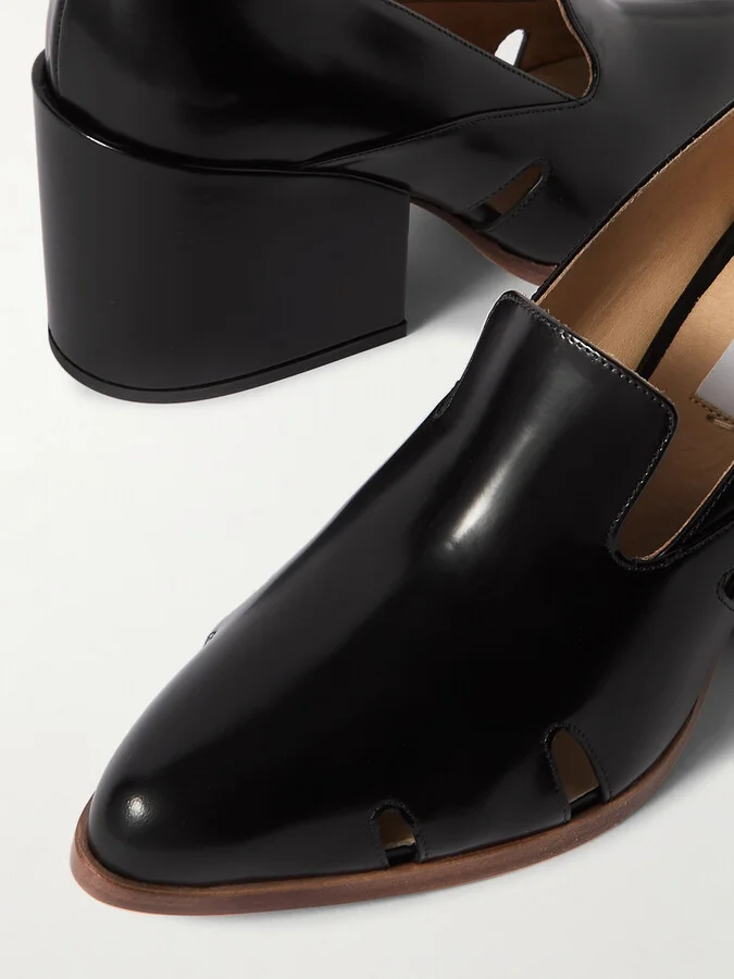 Gabriela Hearst - Eliza Cutout Leather Pumps - Black - Image 4