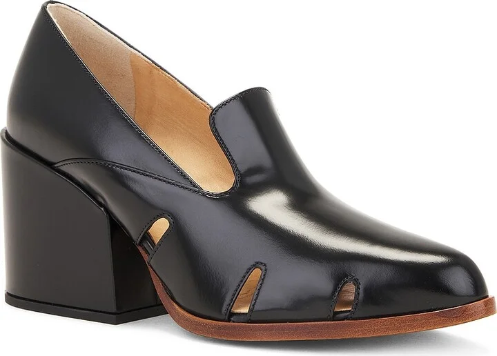 Gabriela Hearst Eliza Heeled Loafer in Black - Image 2