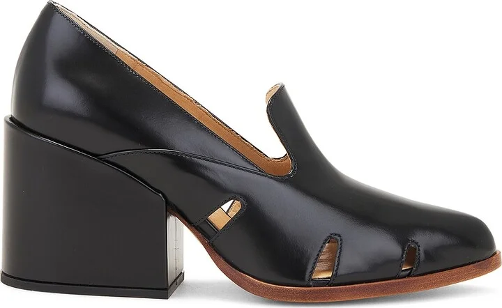 Gabriela Hearst Eliza Heeled Loafer in Black
