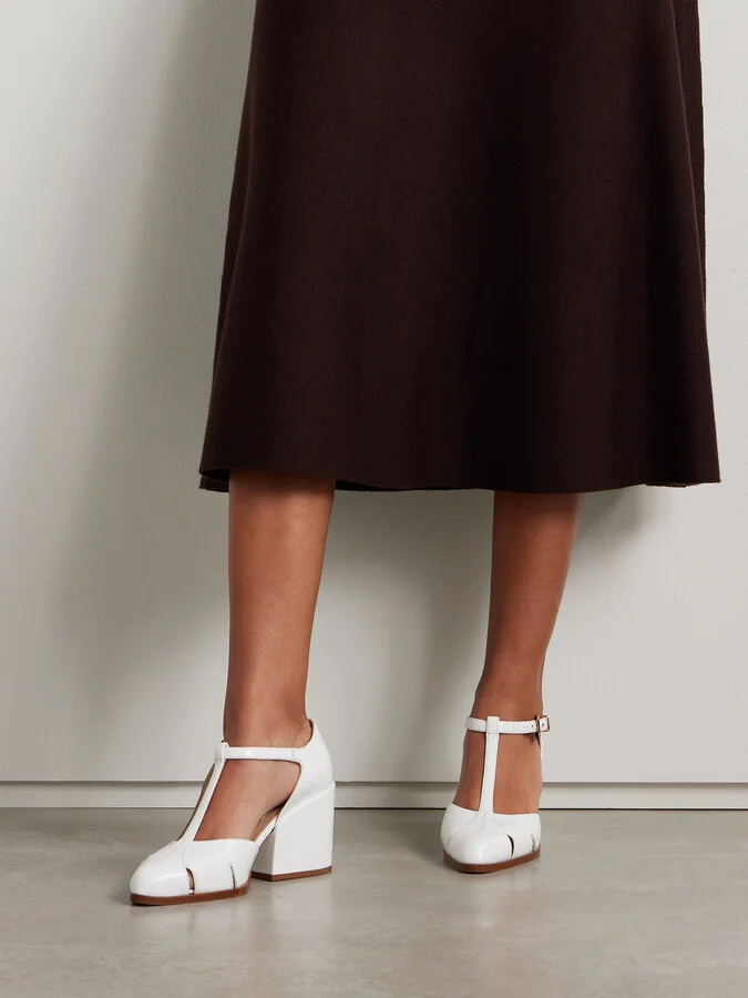 Gabriela Hearst - Evita Glossed-leather Pumps - White - Image 2