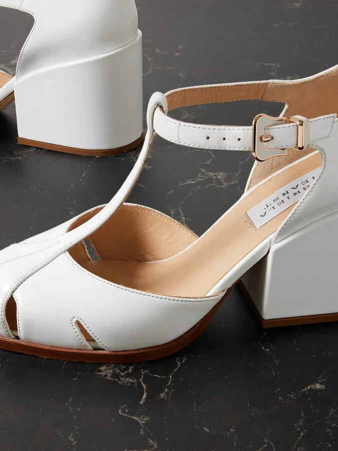 Gabriela Hearst - Evita Glossed-leather Pumps - White - Image 4