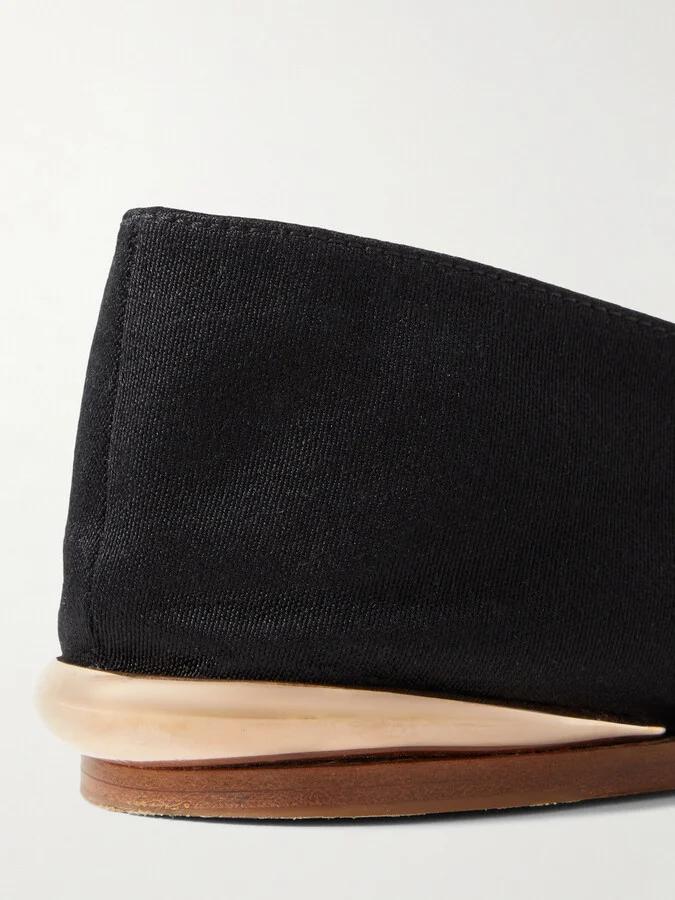 Gabriela Hearst - Fleur Embellished Canvas Ballet Flats - Black - Image 4