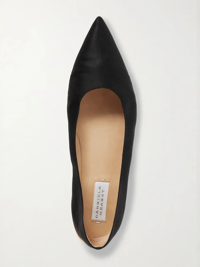 Gabriela Hearst - Fleur Embellished Canvas Ballet Flats - Black - Image 5