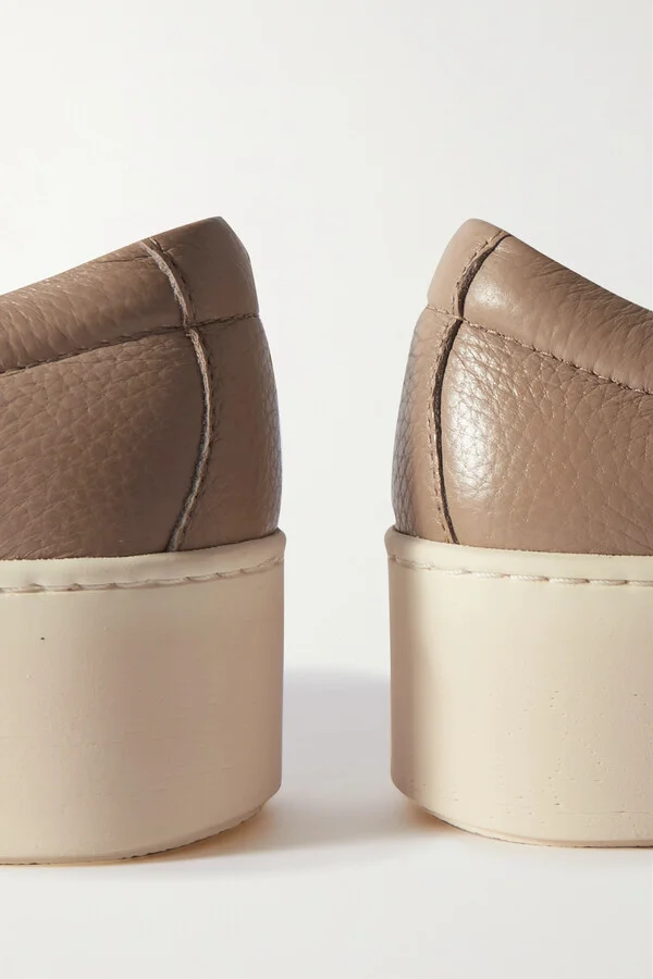 Gabriela Hearst - Fontaina Leather Platform Sneakers - Neutrals - Image 4