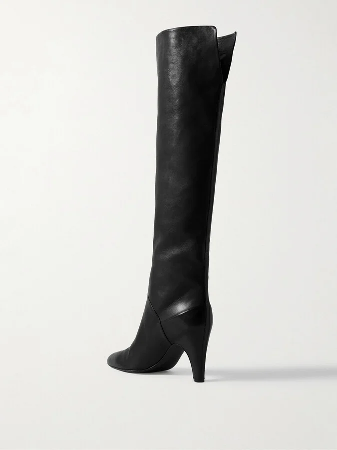 Gabriela Hearst - Hana Leather Knee Boots - Black - Image 3