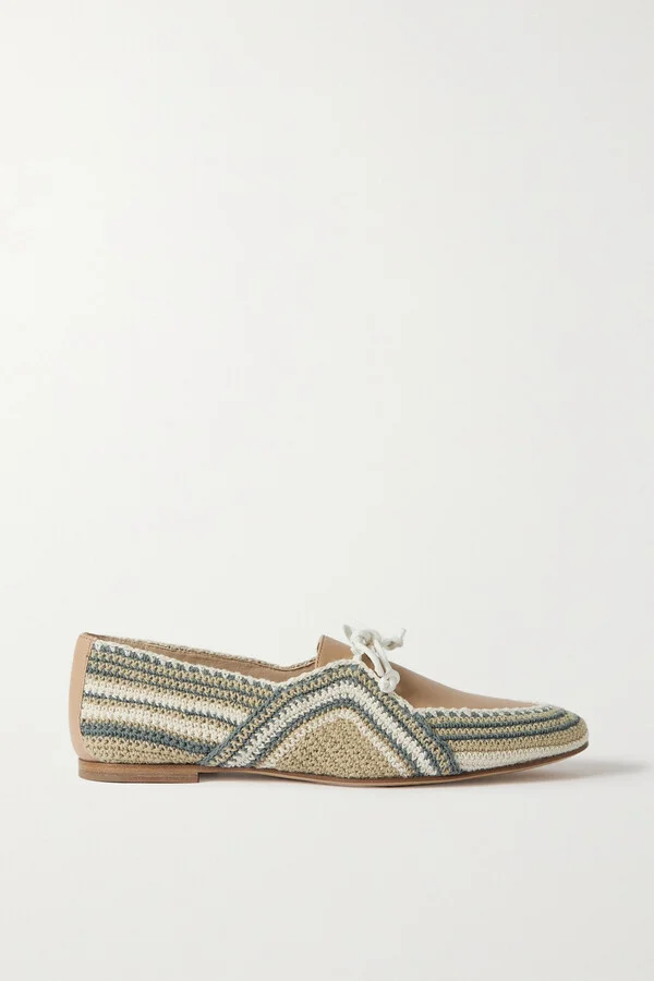 Gabriela Hearst - Hays Crochet-trimmed Leather Loafers - Brown