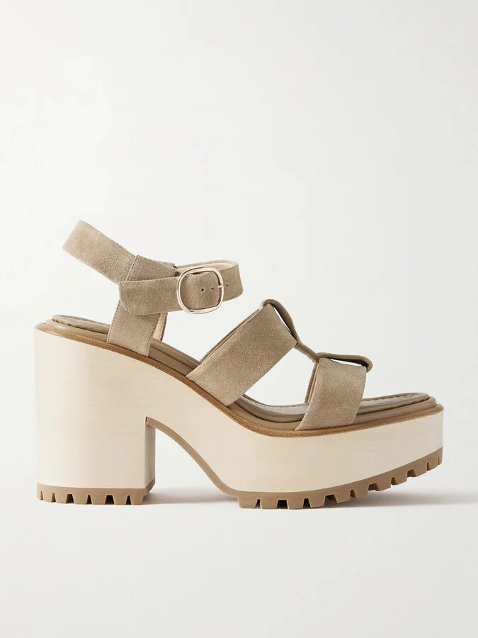 Gabriela Hearst - Hera Suede Platform Sandals - Brown