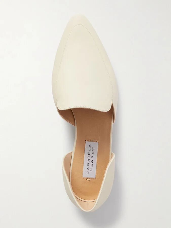 Gabriela Hearst - Jax Cutout Leather Loafers - Cream - Image 5