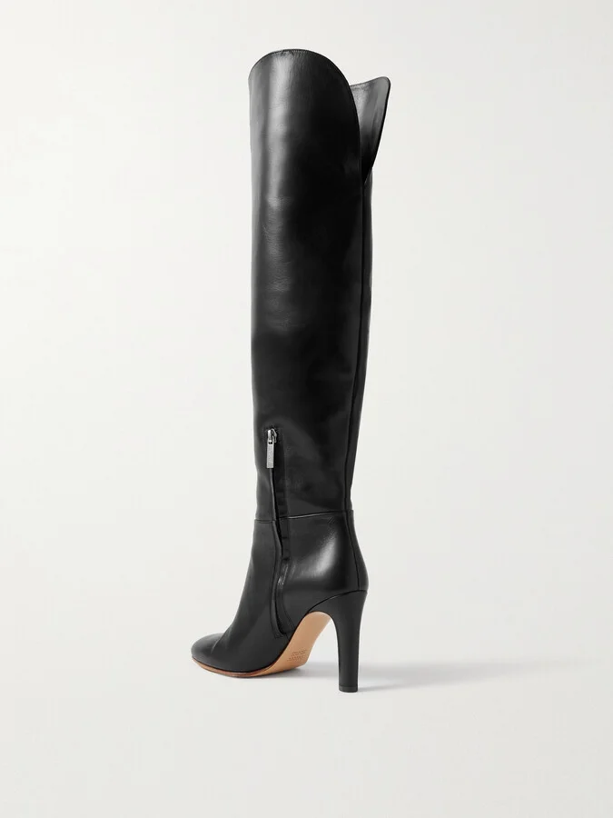 Gabriela Hearst - Linda Leather Over-the-knee Boots - Black - Image 3