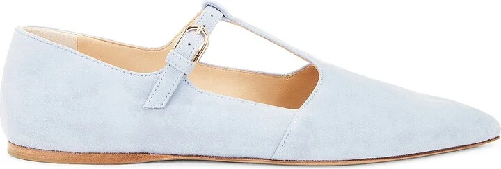 Gabriela Hearst Lola Ballerina Flat in Baby Blue