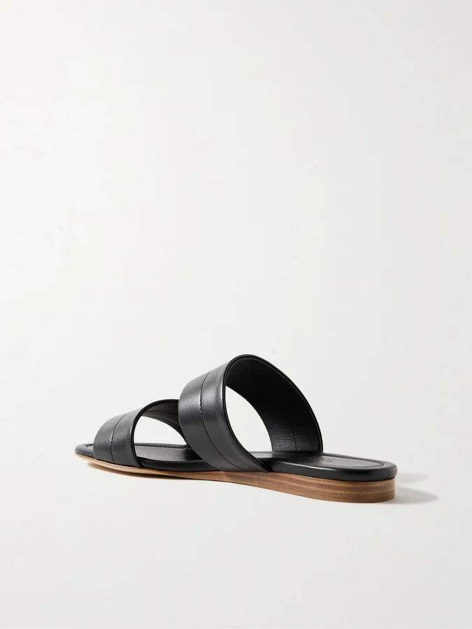 Gabriela Hearst - Lora Leather Slides - Black - Image 3