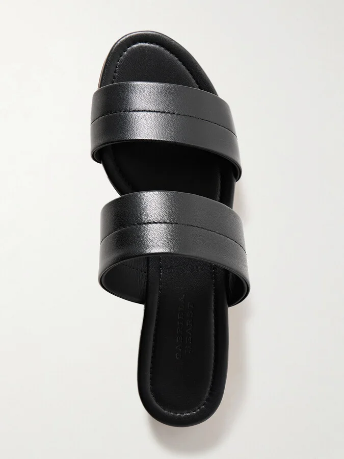 Gabriela Hearst - Lora Leather Slides - Black - Image 5