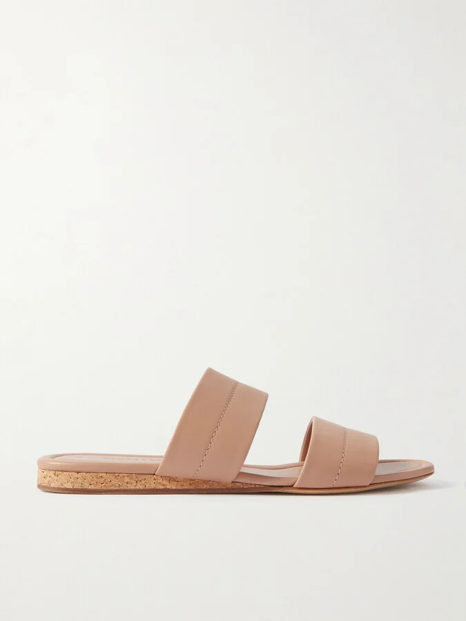 Gabriela Hearst - Lora Leather Slides - Neutrals