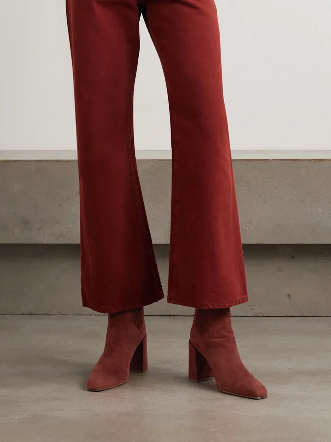 Gabriela Hearst - Luke Suede Ankle Boots - Burgundy - Image 2