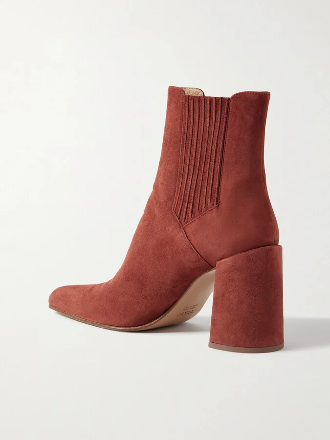 Gabriela Hearst - Luke Suede Ankle Boots - Burgundy - Image 3