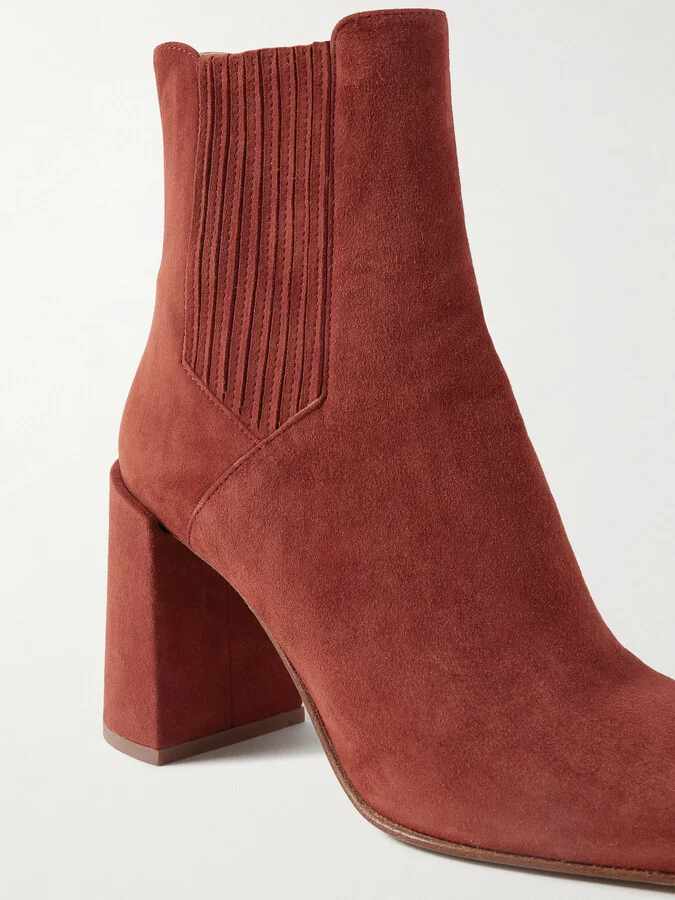 Gabriela Hearst - Luke Suede Ankle Boots - Burgundy - Image 4