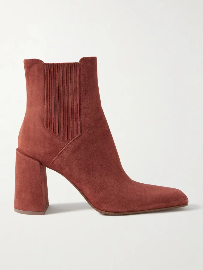 Gabriela Hearst - Luke Suede Ankle Boots - Burgundy