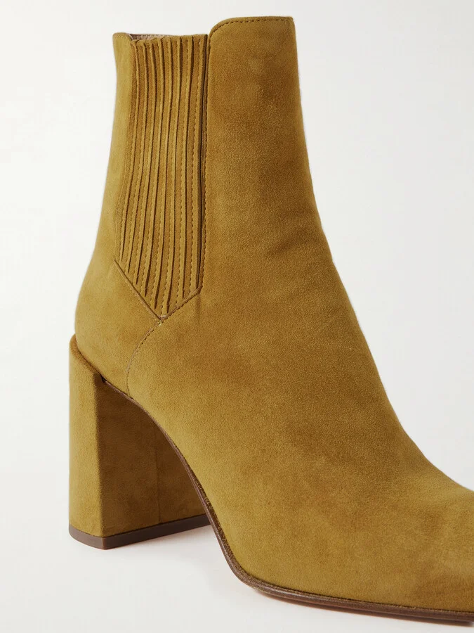 Gabriela Hearst - Luke Suede Ankle Boots - Yellow - Image 4