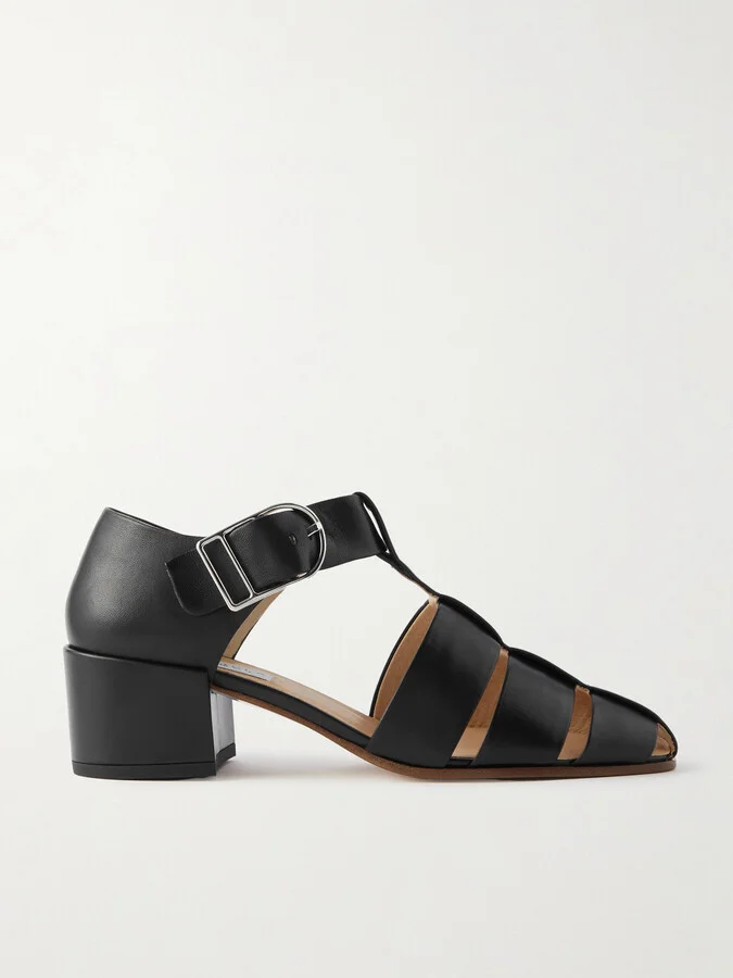 Gabriela Hearst - Lyle Cutout Leather Sandals - Black