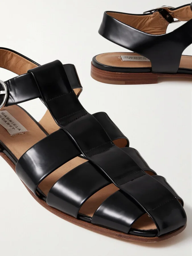 Gabriela Hearst - Lynn Leather Sandals - Black - Image 4