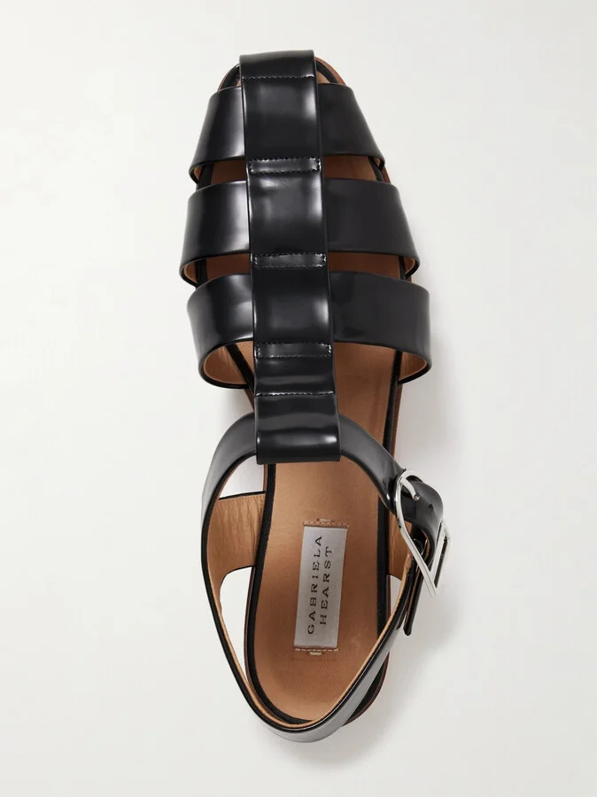 Gabriela Hearst - Lynn Leather Sandals - Black - Image 5
