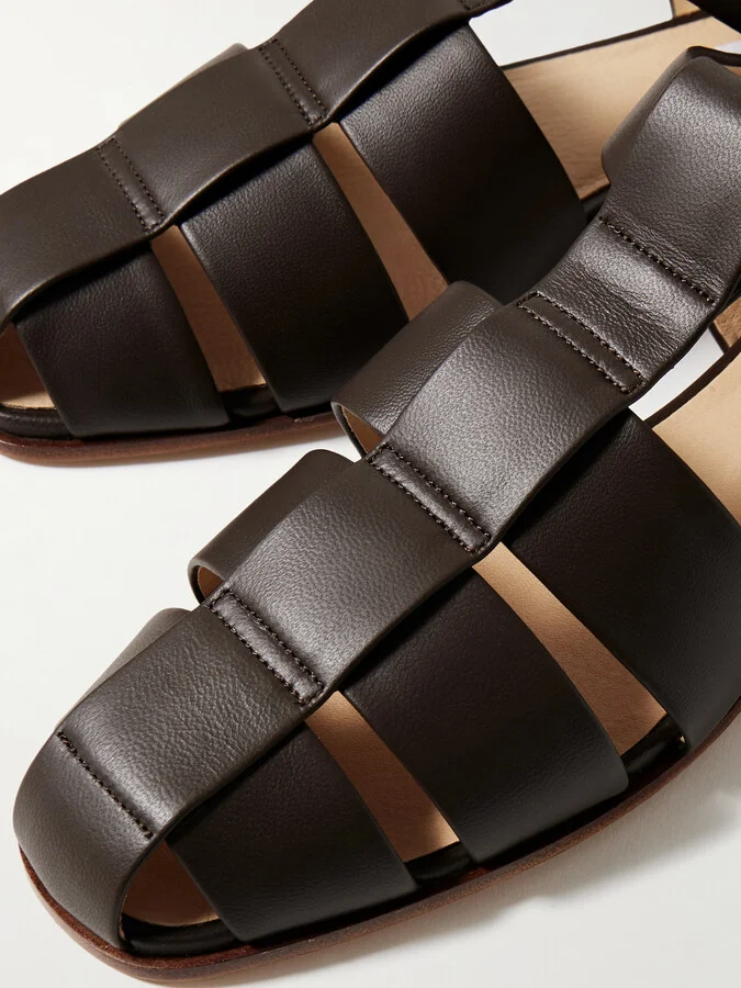 Gabriela Hearst - Lynn Leather Sandals - Brown - Image 4