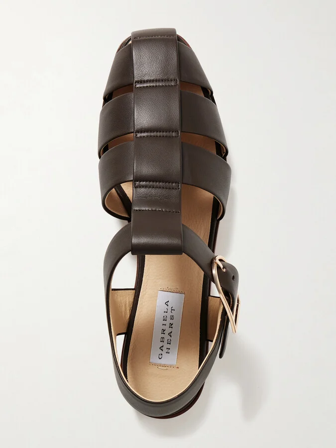 Gabriela Hearst - Lynn Leather Sandals - Brown - Image 5
