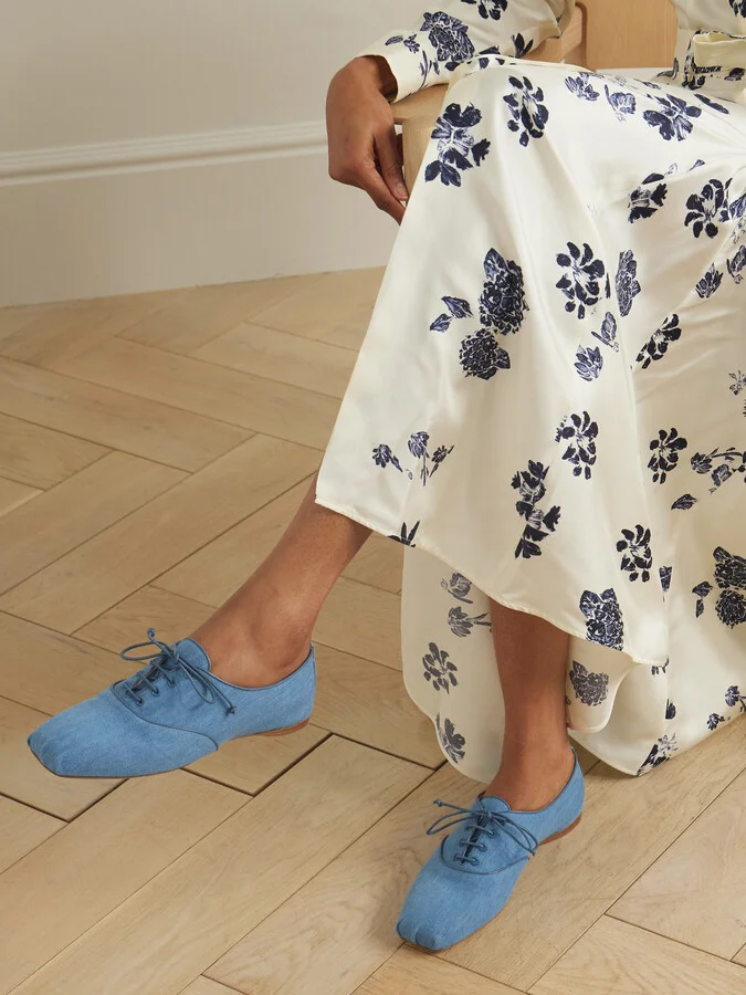Gabriela Hearst - Maya Denim Brogues - Blue - Image 2