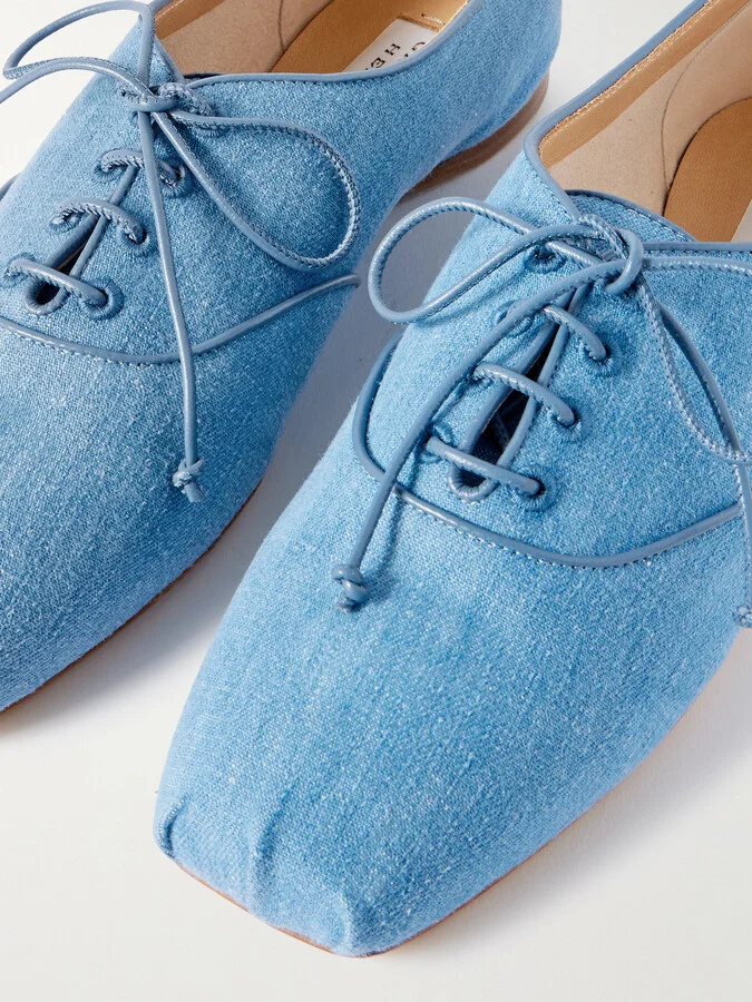 Gabriela Hearst - Maya Denim Brogues - Blue - Image 4