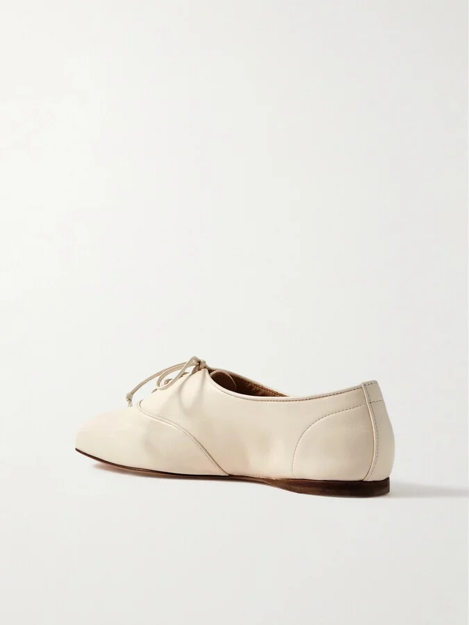 Gabriela Hearst - Maya Leather Brogues - Cream - Image 3