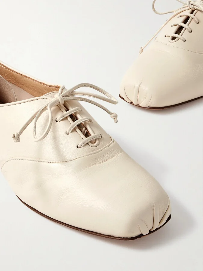 Gabriela Hearst - Maya Leather Brogues - Cream - Image 4