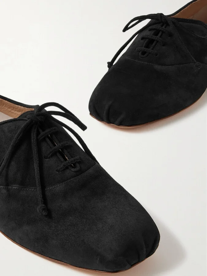 Gabriela Hearst - Maya Suede Brogues - Black - Image 4