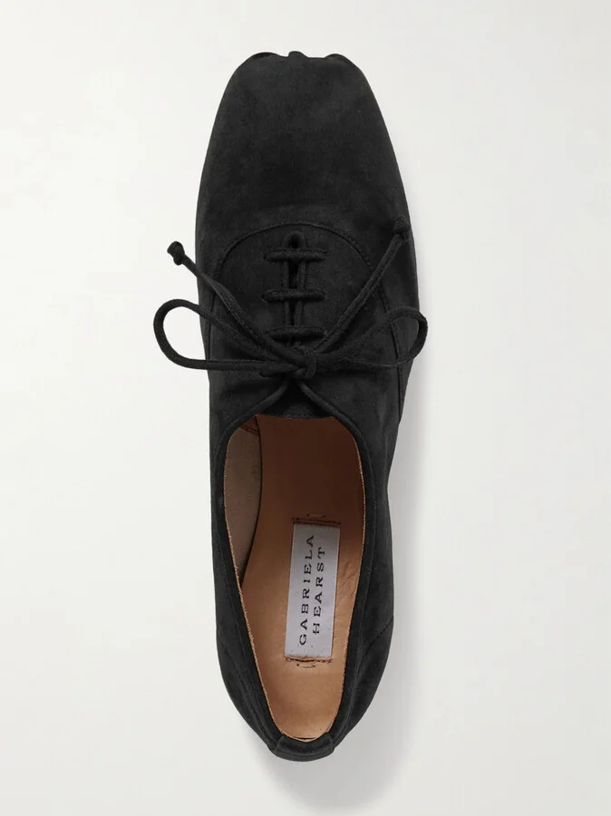 Gabriela Hearst - Maya Suede Brogues - Black - Image 5