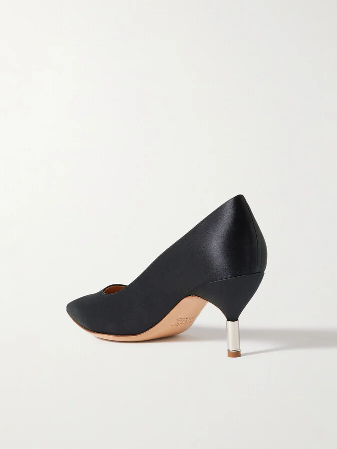 Gabriela Hearst - + Net Sustain Inaya Embellished Satin Pumps - Blue - Image 3