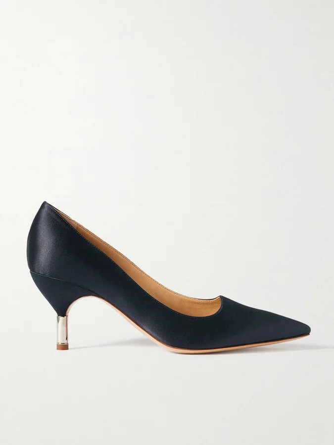 Gabriela Hearst - + Net Sustain Inaya Embellished Satin Pumps - Blue