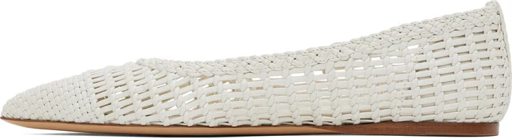 Gabriela Hearst Off-White Aurora Braided Ballerina Flats - Image 3