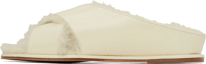 Gabriela Hearst Off-White Ellington Slides - Image 3