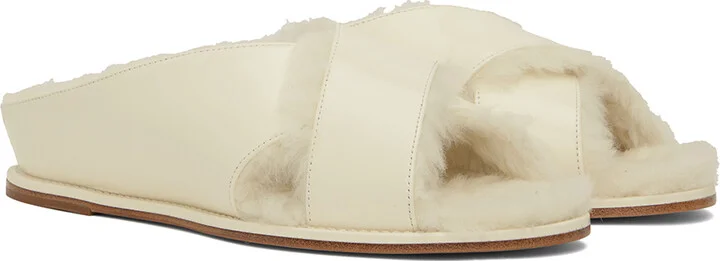 Gabriela Hearst Off-White Ellington Slides - Image 4