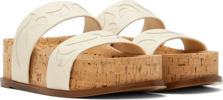 Gabriela Hearst Off-White Flame Striker Sandals - Image 4