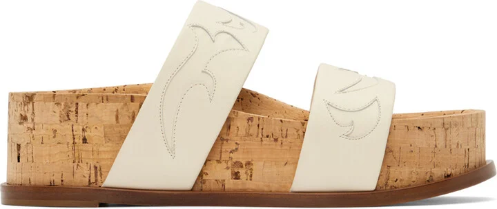 Gabriela Hearst Off-White Flame Striker Sandals