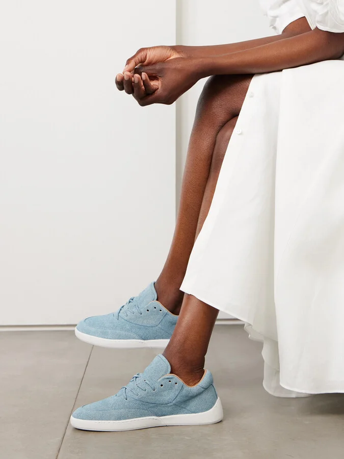 Gabriela Hearst - Ohio Printed Suede Sneakers - Blue - Image 2