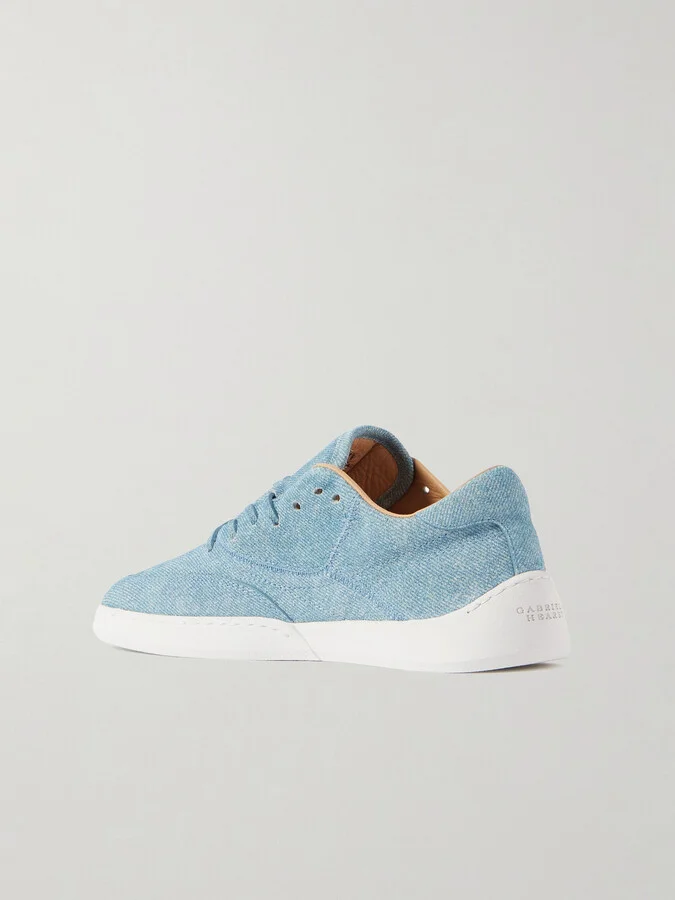 Gabriela Hearst - Ohio Printed Suede Sneakers - Blue - Image 3